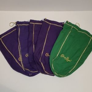 🎉3/$20 Crown Royal 1.75L Purple/Green Bags. Lot 5